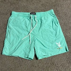 Pac Sun Playboy Mens Nylon Swim Trunks